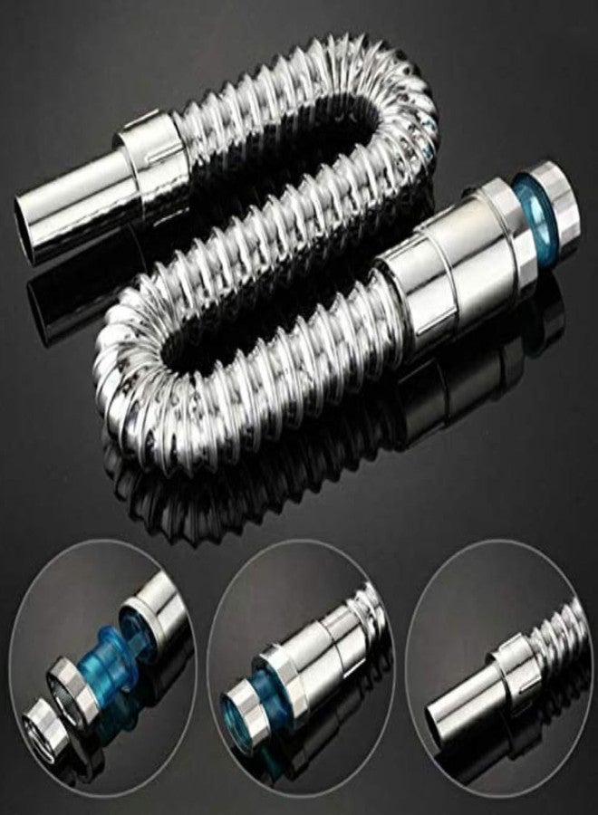 COSWARE Chrome Plated Flexible PVC Waste Pipe 1-1/4" for Kitchen Sink & Wash Basin Heavy Duty Waste Water Drain Hose Outlet Tube Connector (Pack of 1) - Image 5